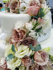 wedding cake flowers bridal florist